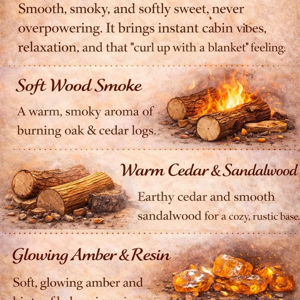 Fireside | Handmade Soy Candle in Handmade Resin Container - Picture 2 of 9